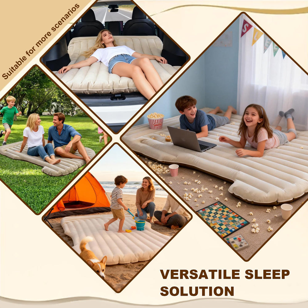 ZKOO mattress next to adult for scale showing two-person capacity