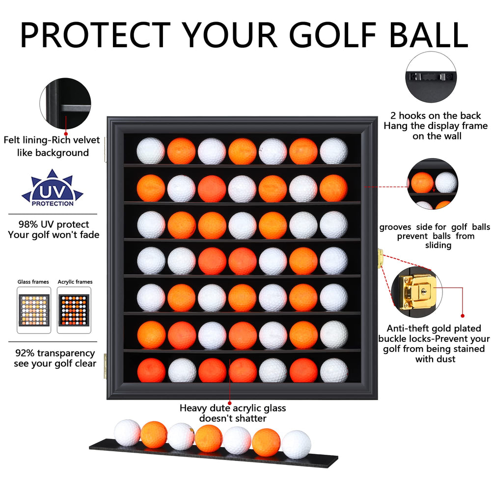 Zmiky close-up of indented shelf holding golf ball securely and preventing roll-off