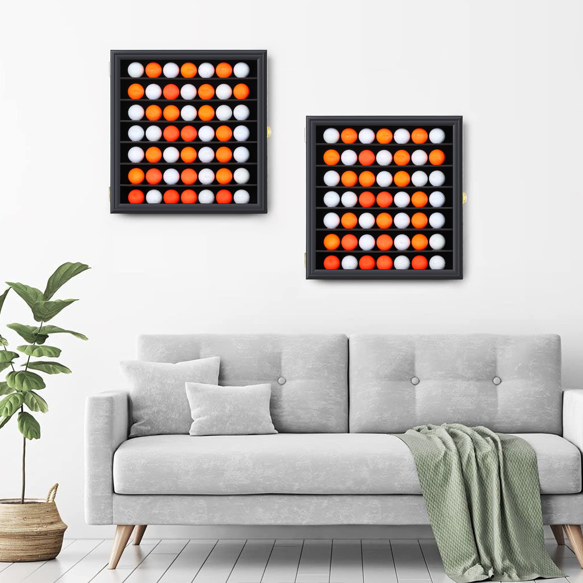 Zmiky mounted on office wall displaying collected golf balls and enhancing room décor