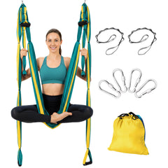 ZMMYYZ front view of full aerial hammock kit showing complete set benefits