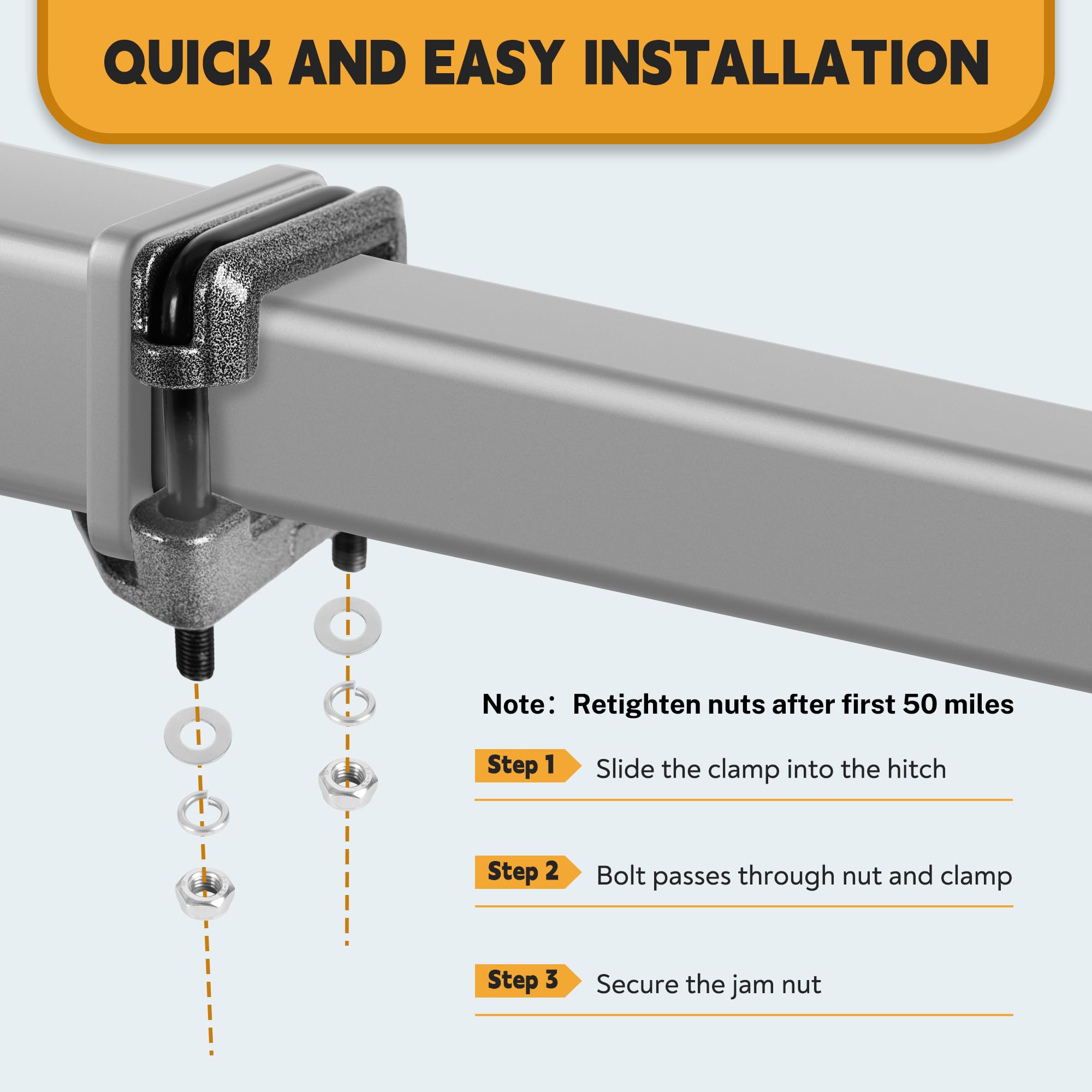 ZNZMAIO size comparison with ball mount showing compatible sizing benefit