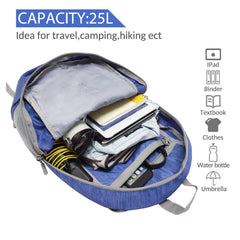 ZOMAKE open interior showing main compartment and inner pocket for organized packing