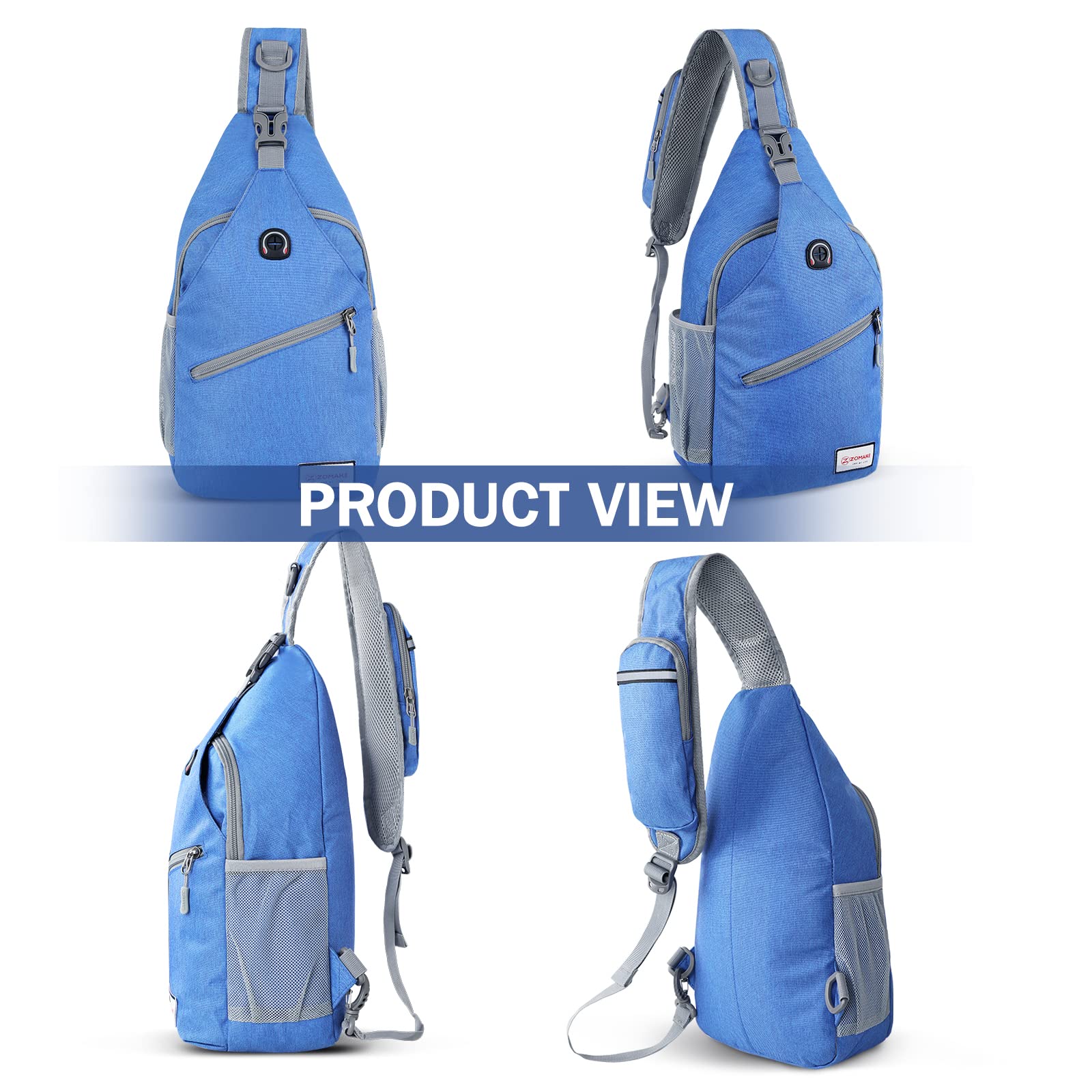 ZOMAKE bag worn crossbody by traveler for secure hands-free convenience