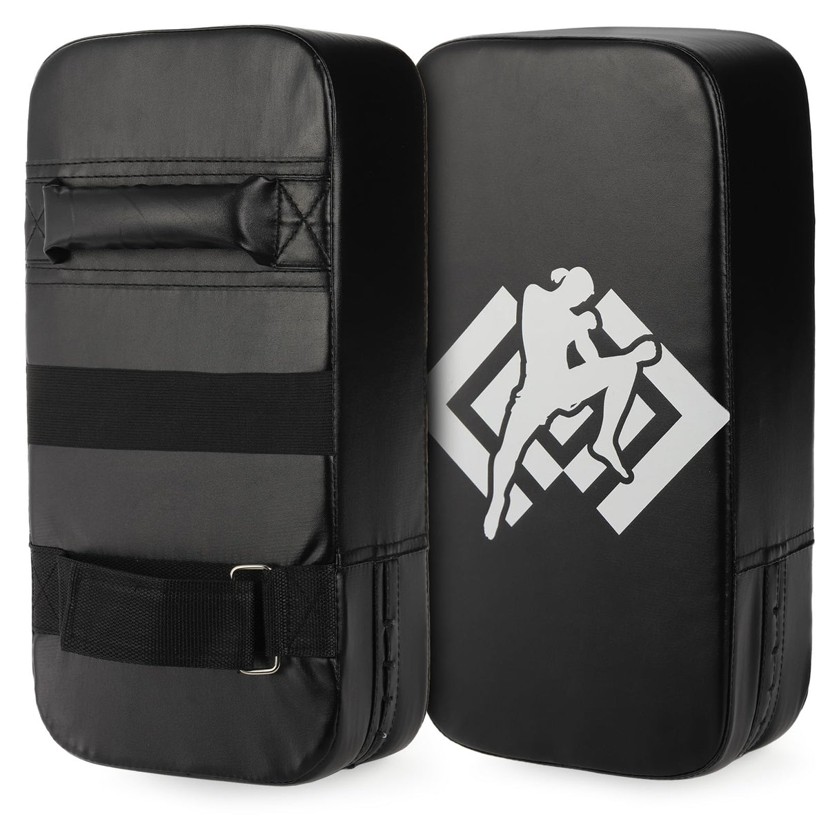 ZOOFOX front view of paired Muay Thai pads showing full striking surface and coverage benefits