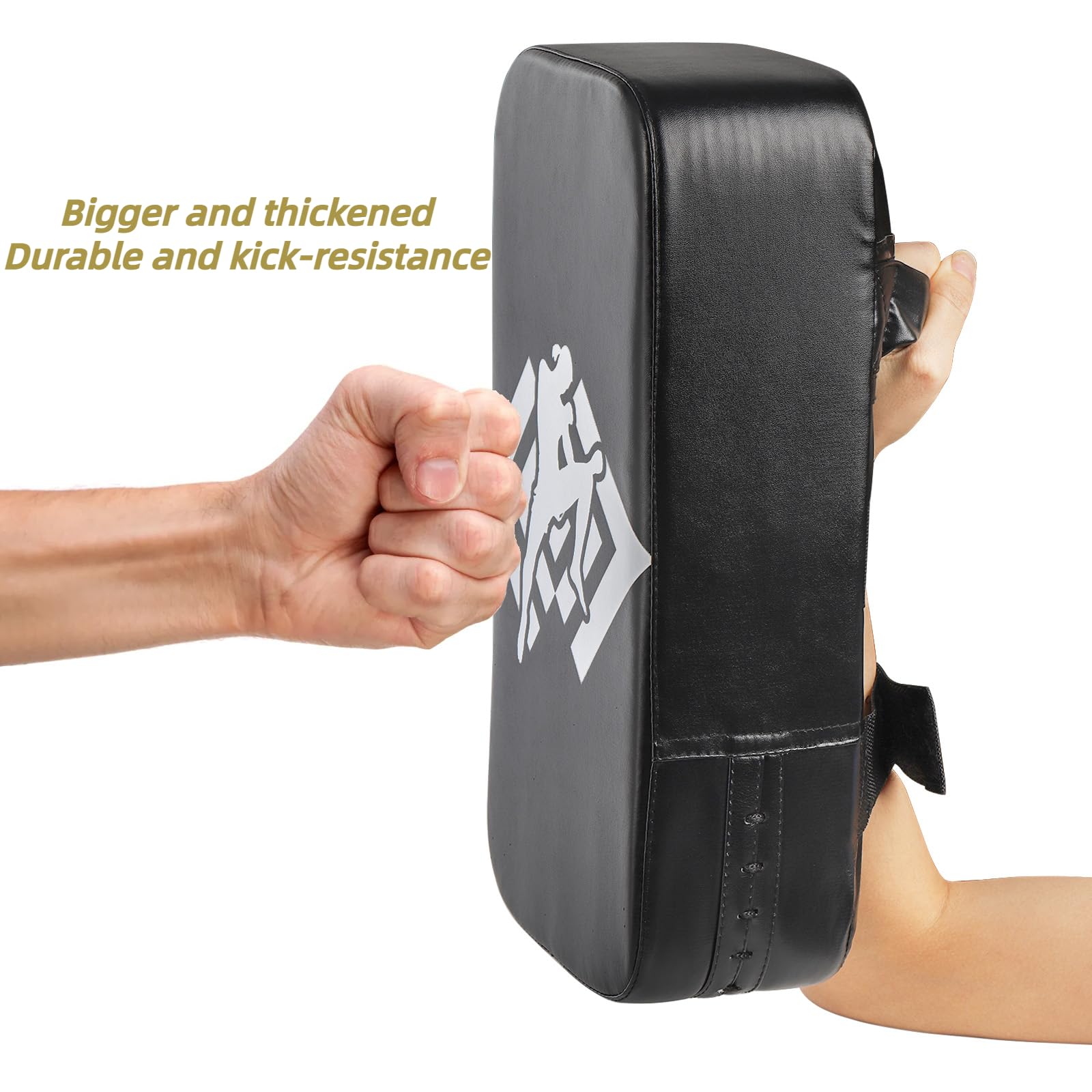 ZOOFOX training pad in use during a roundhouse kick demonstrating controlled recoil and protection