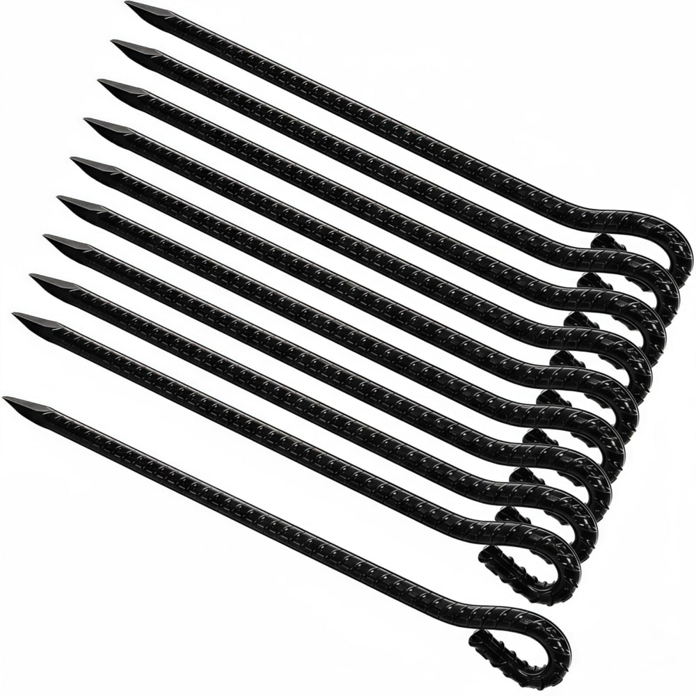 ZOOFOX front packaging showing 10-pack and stake features for reliable anchoring