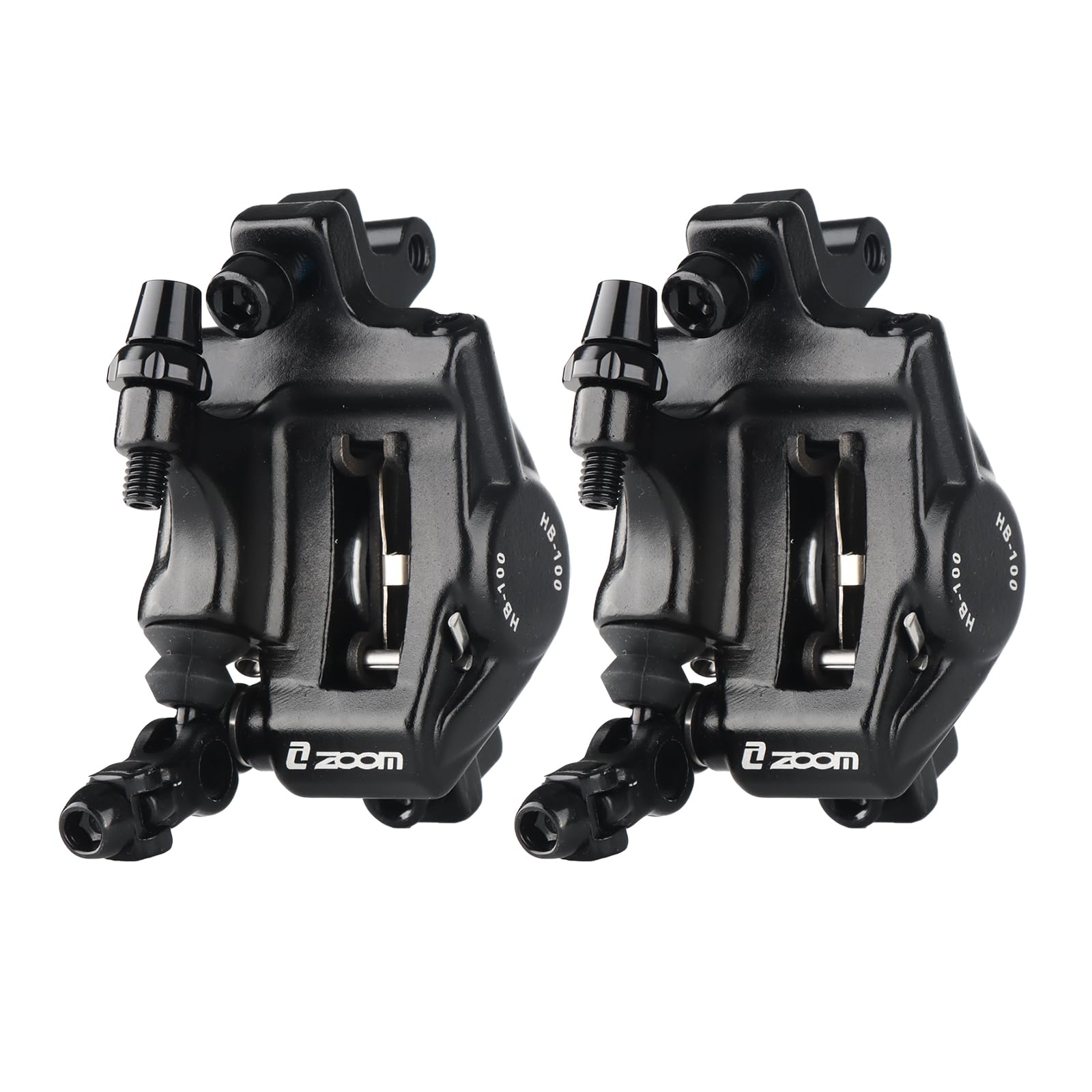 ZOOM HB-100 front view calipers showing forged body and mounting points for durable braking