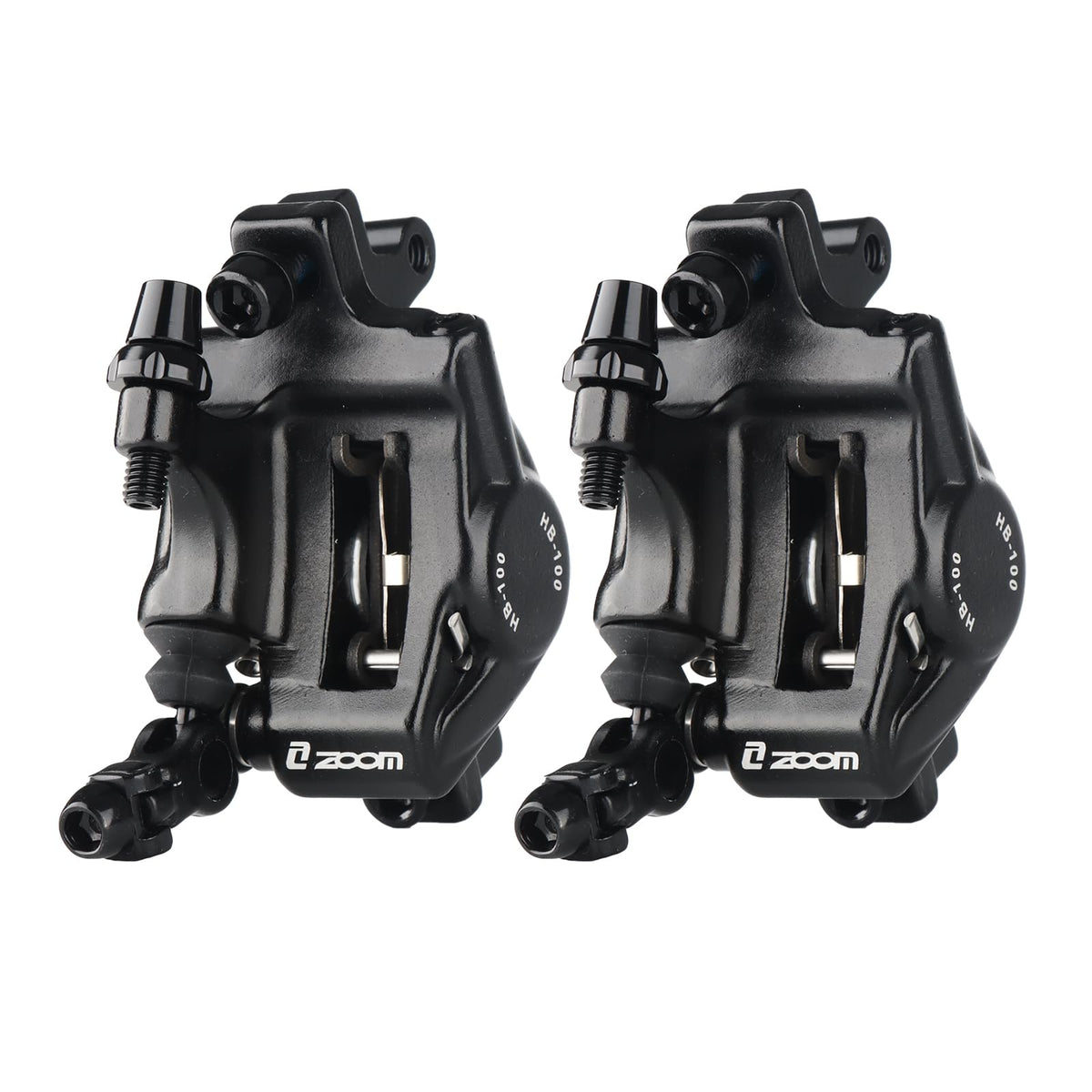 ZOOM HB-100 front view calipers showing forged body and mounting points for durable braking