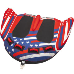 ZOOMBROS front view of towable tube showing size and shape for stable rides
