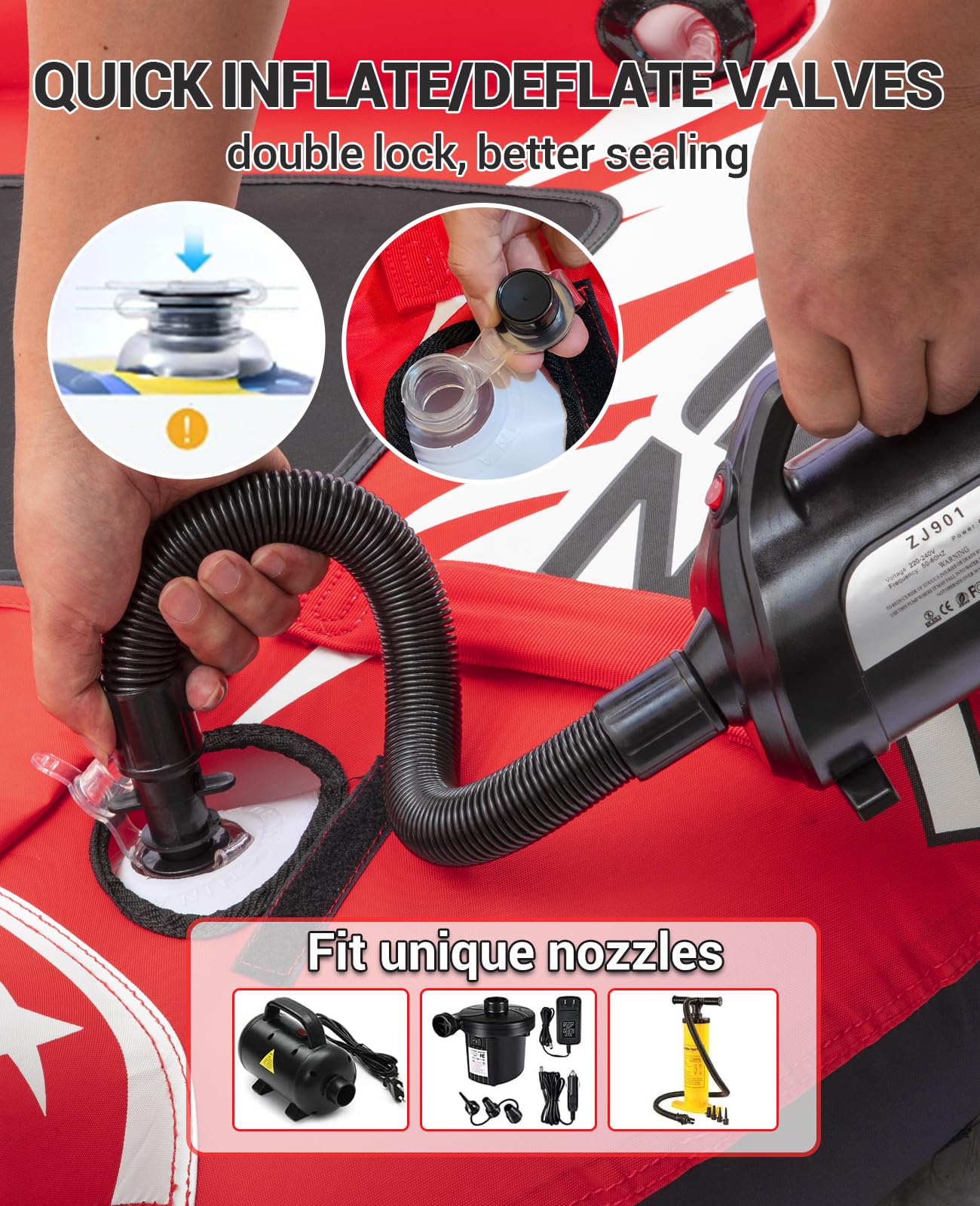 ZOOMBROS quick-connect front tow connector for fast, safe boat attachment