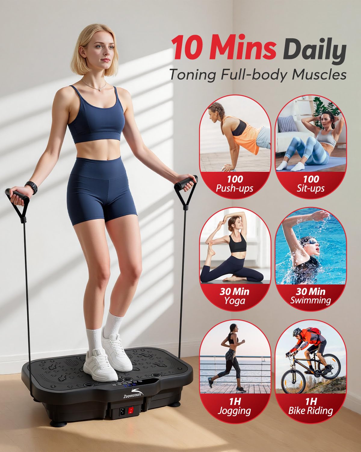 Zoomsnail Bluetooth connection to phone showing audio playback and workout motivation