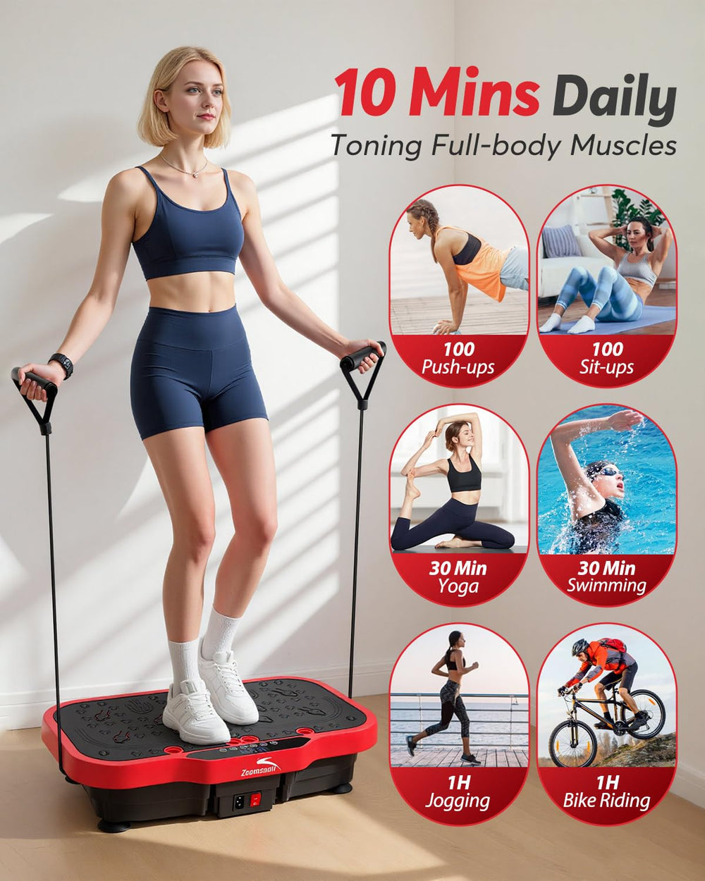 Zoomsnail in a home gym setting, convenient everyday fitness solution