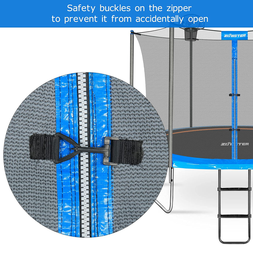 Zoomster bottom fixing ropes connected to frame for stable, even tension