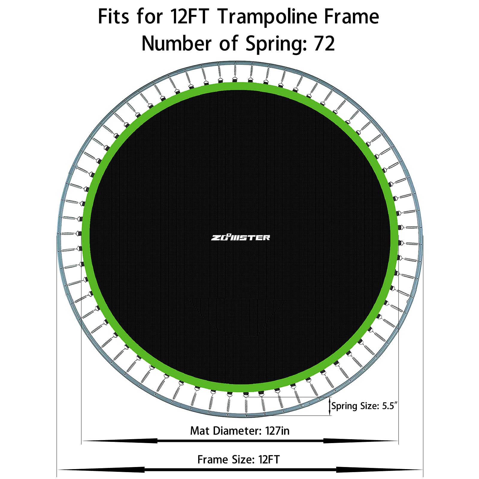 Zoomster close-up of heavy stitching and steel v-ring for secure attachment