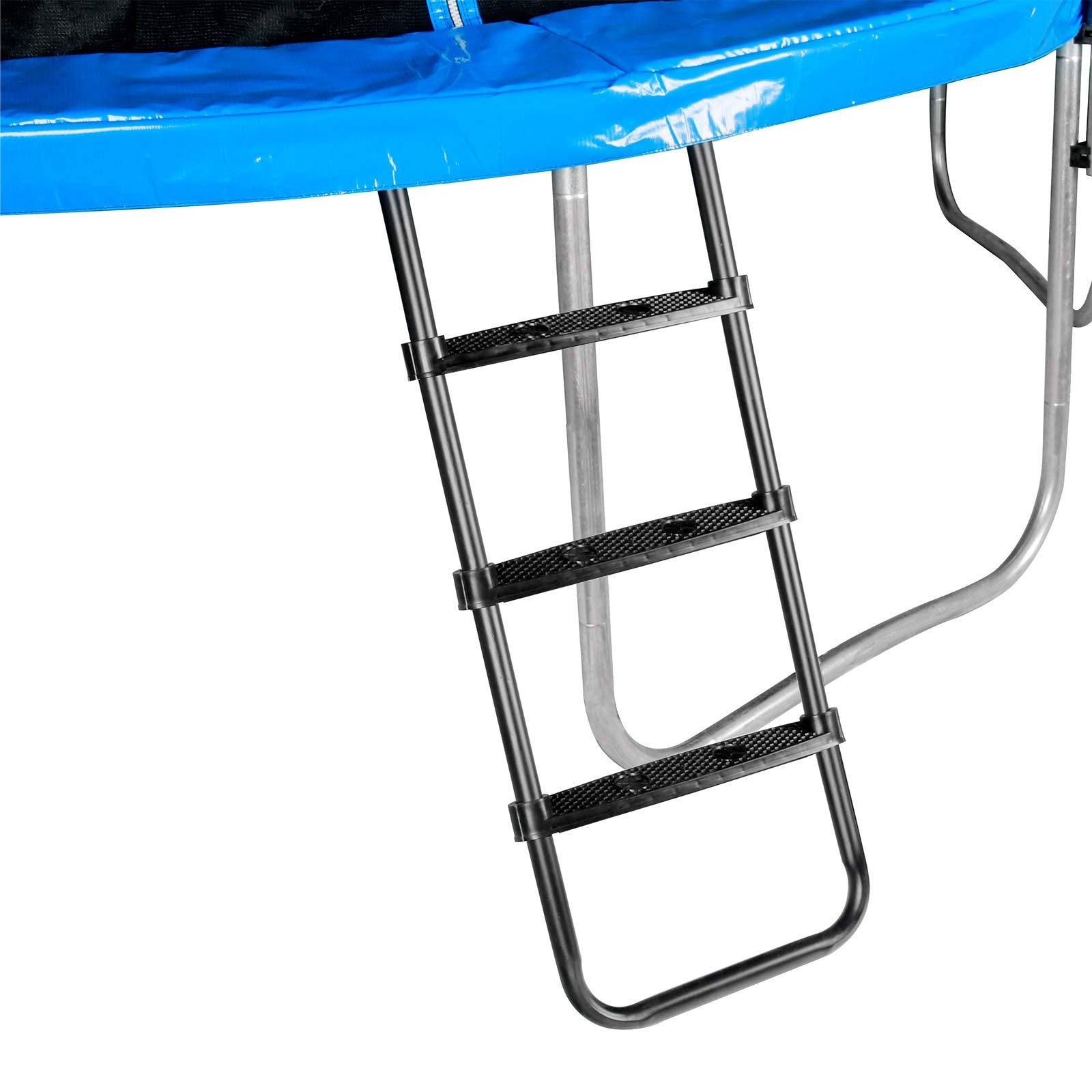 Zoomster ladder and slide next to tape measure showing size compatibility benefit