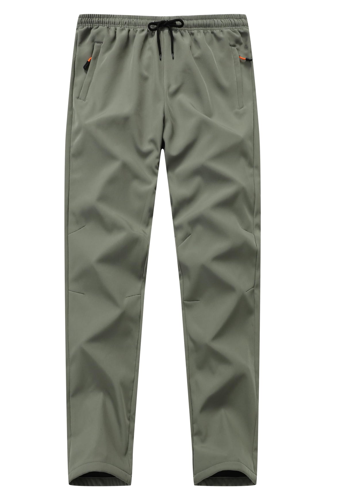 ZooYung front view olive green joggers showing fit and elastic waist for comfortable wear