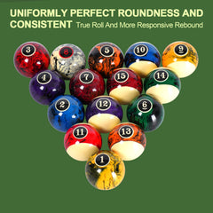 Zovcsxn cue ball and number printing visible for easy identification and consistent play