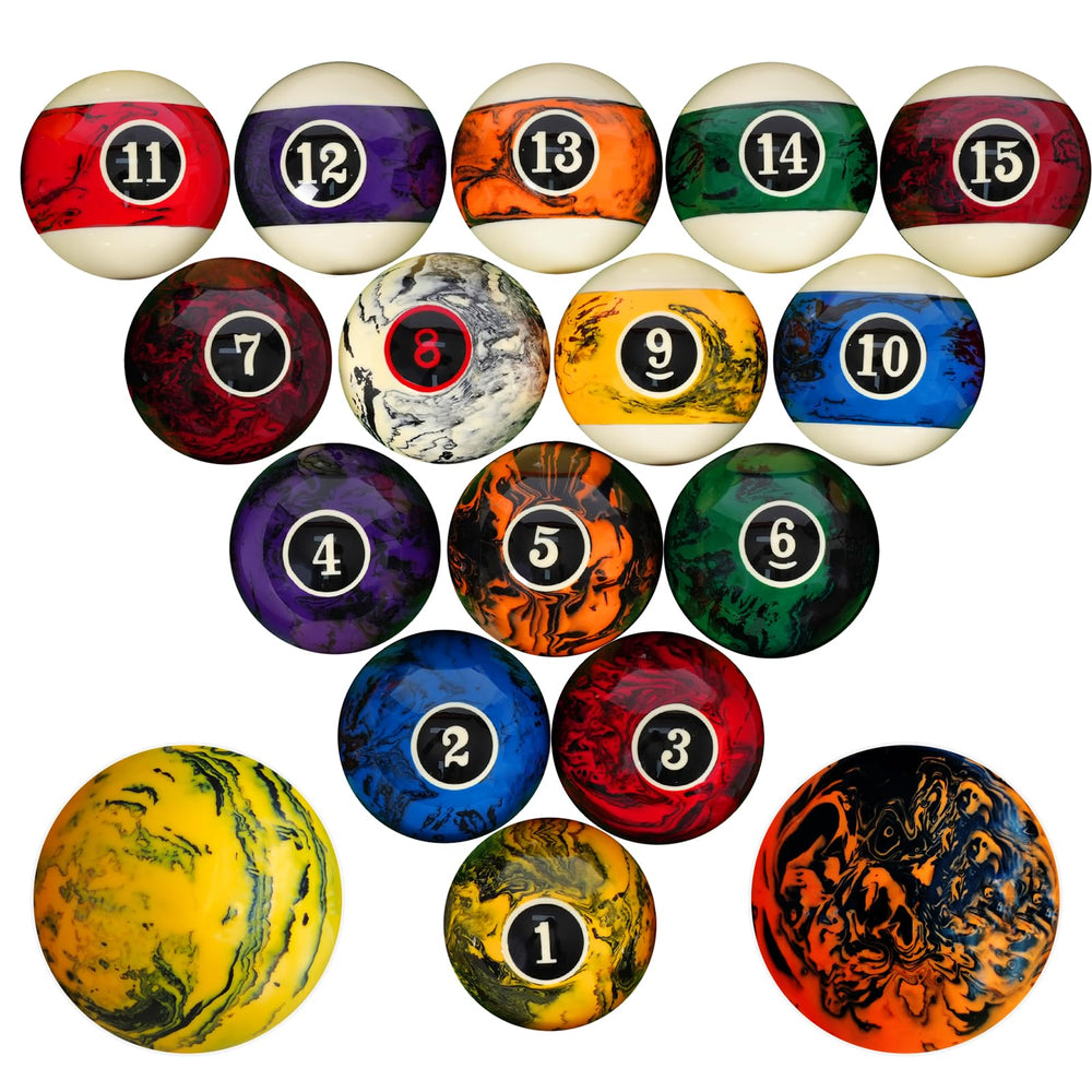Zovcsxn front packaging view showing full 16-ball set and clear numbering benefit durability