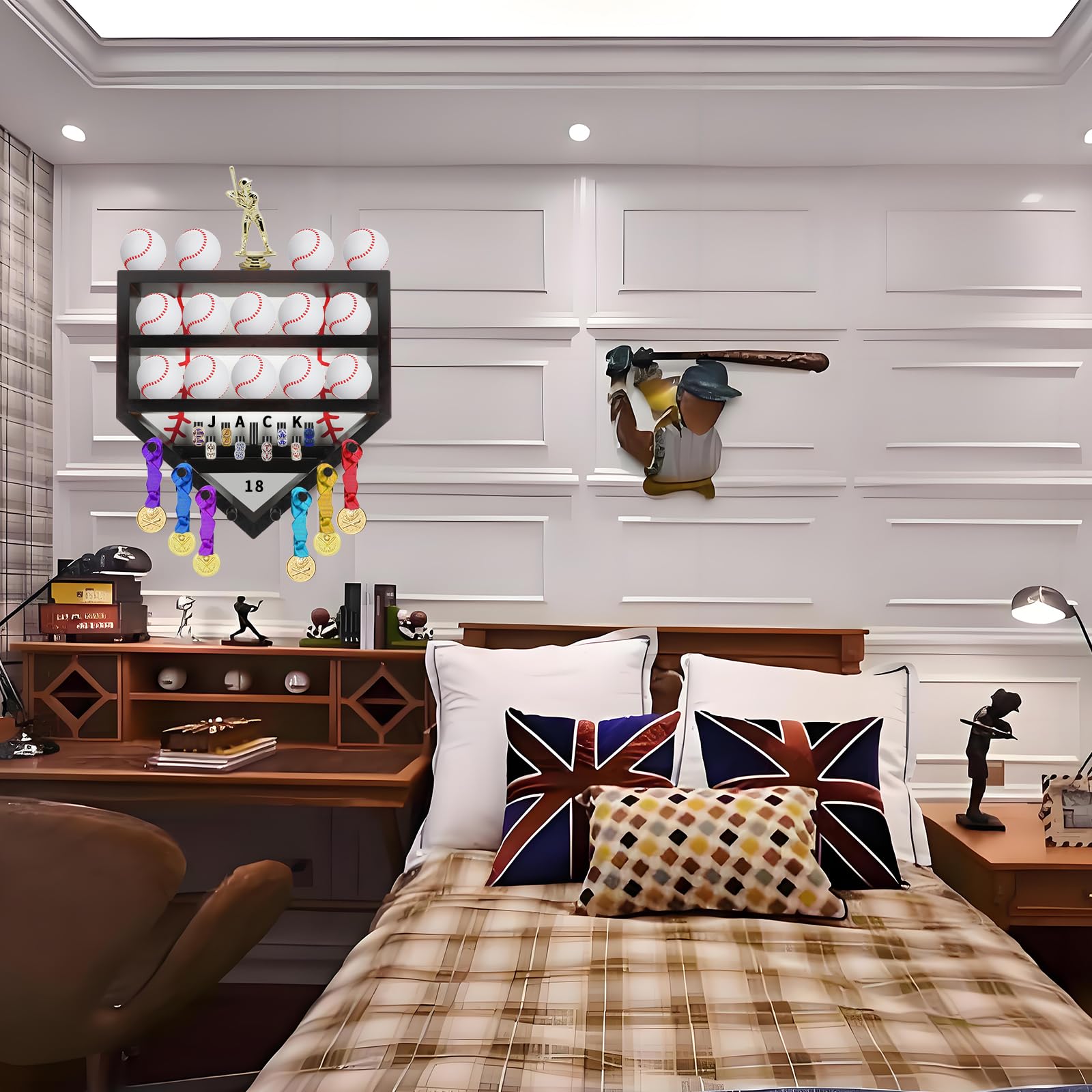 ZRINION wall-mounted lifestyle shot showcasing display in a living room for decor impact