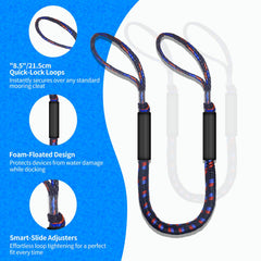 ZRSCHYG pre-looped end attached to a dock cleat demonstrating quick scratch-free fastening