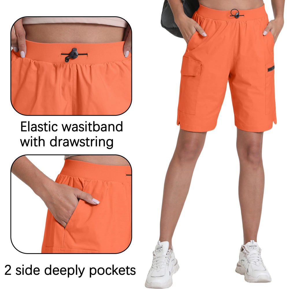 zsenoxaxi shorts worn on a hiking trail demonstrating mobility and water resistance
