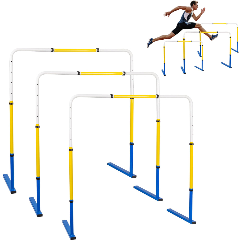 ZSHIGANMA front view of three hurdles showing durable frame and visibility