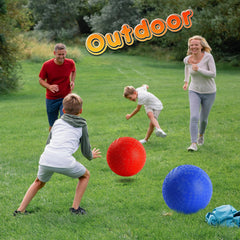 ZSMKJIAYE inflated ball on grass demonstrating durable bounce and outdoor use