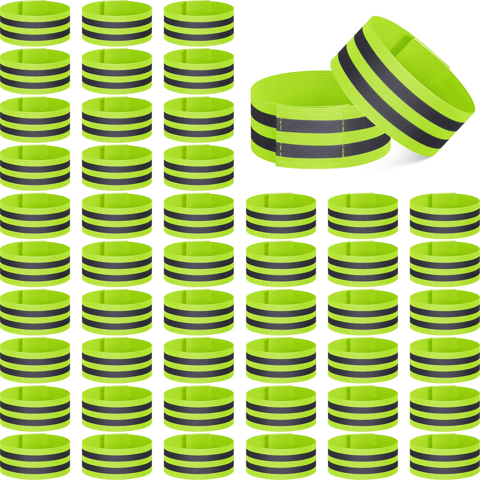 Zubebe front packaging showing 48 green reflective bands and product benefits