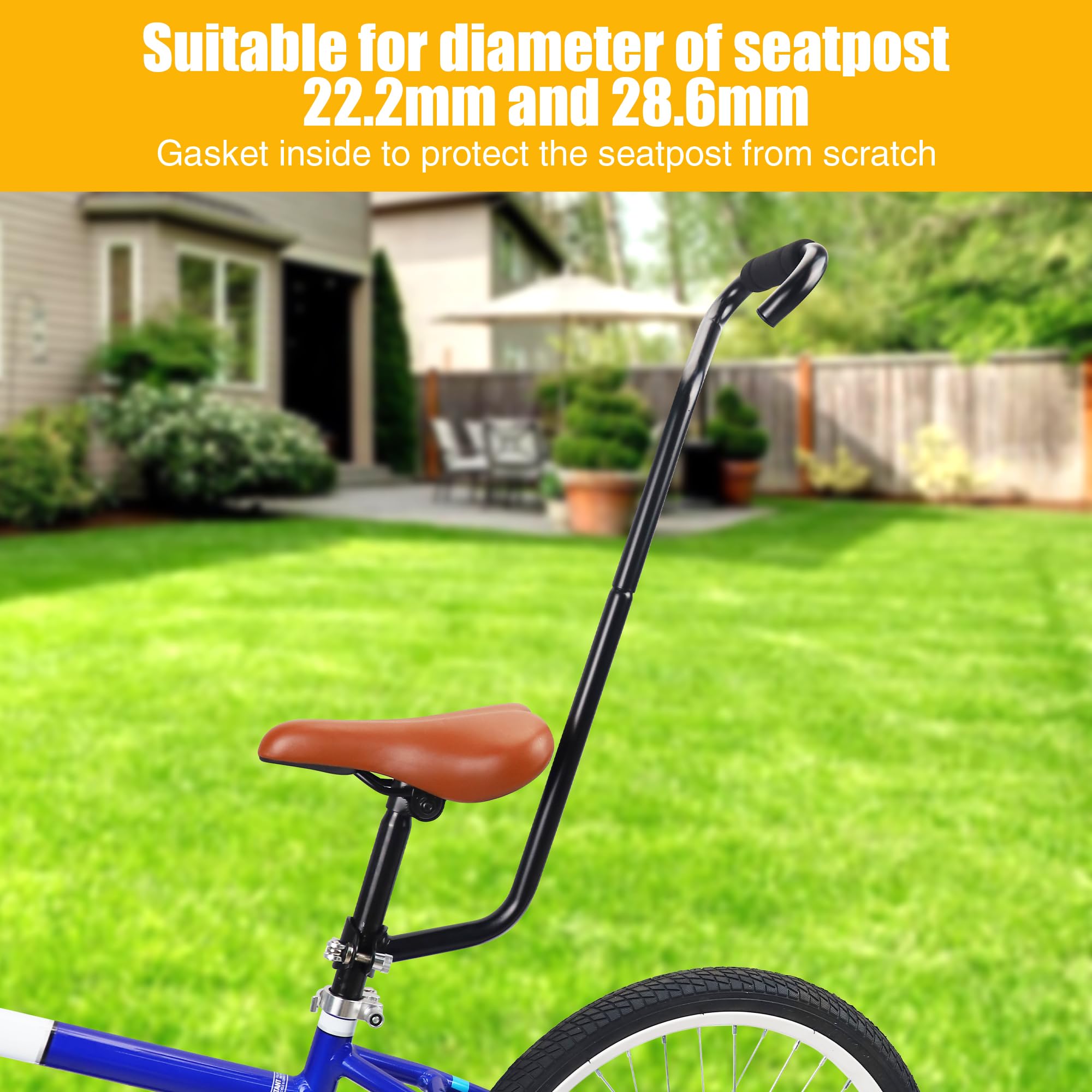 ZUKKA mounted on child bike in park enabling safe practice rides