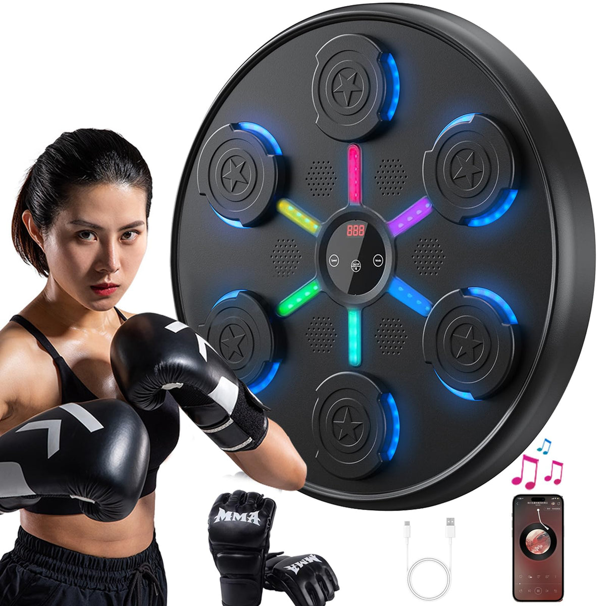 ZWOTNDT front view wall-mounted trainer showing compact design and space-saving benefit