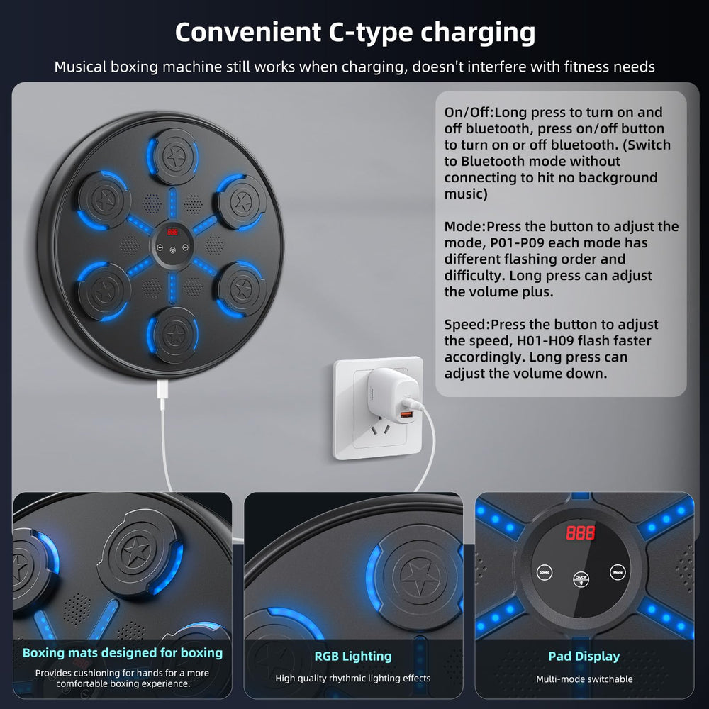 ZWOTNDT LED display and speakers illuminated for clear feedback and motivation