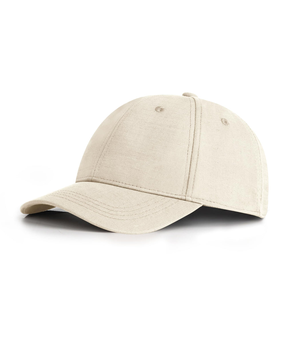 Zylioo front view beige cap showing clean shape and sun protection