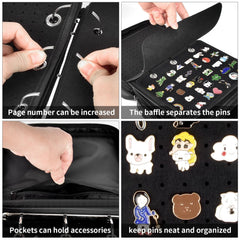 Zynqur side zipper pocket holding pin backs and small tools for convenience