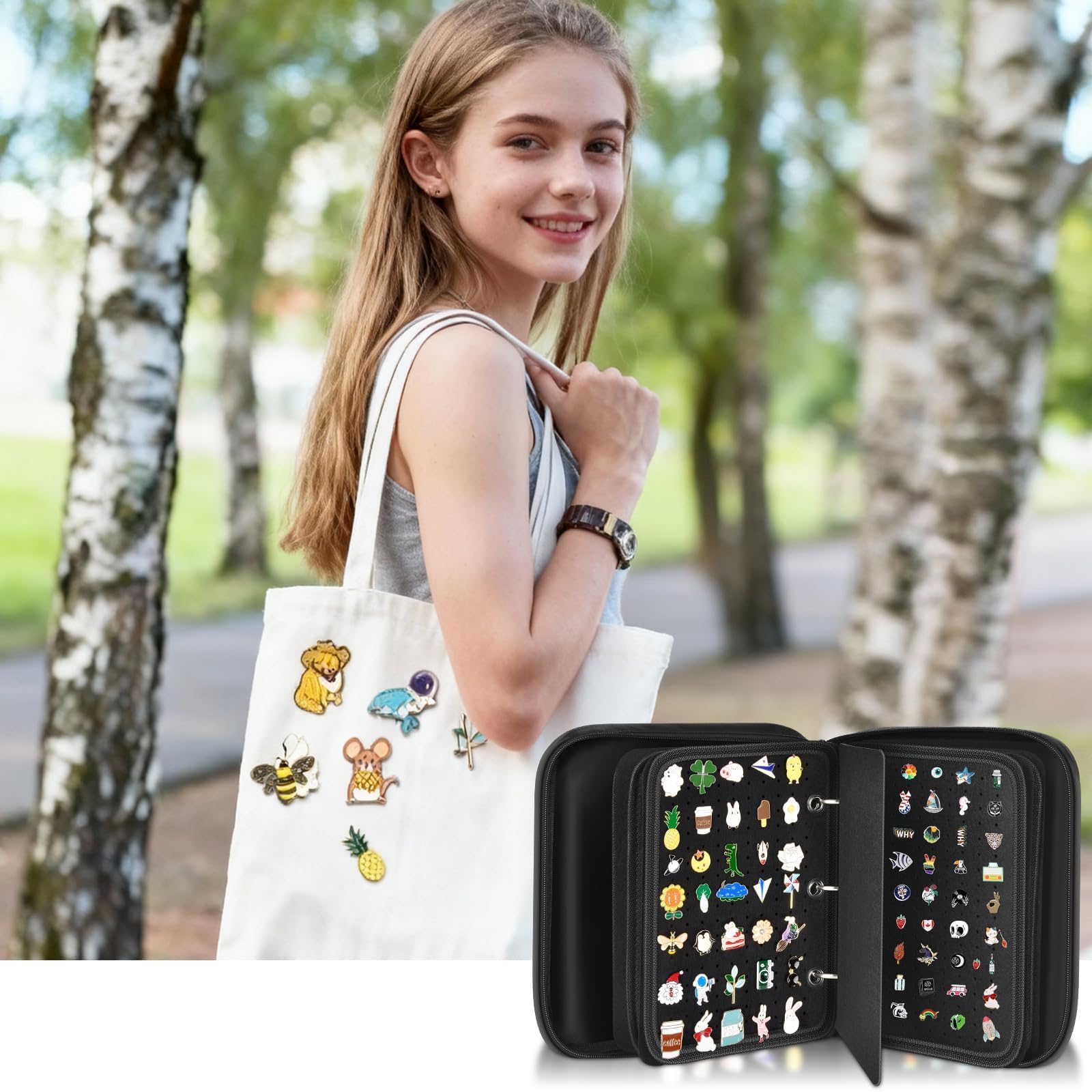 Zynqur inside a backpack to show compact travel-friendly size